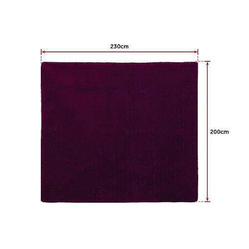 Floor Rugs Large Shaggy Rug Area Carpet Bedroom Living Room Mat – 230 x 200 cm, Burgundy