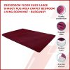 Floor Rugs Large Shaggy Rug Area Carpet Bedroom Living Room Mat – 230 x 200 cm, Burgundy