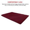 Floor Rugs Large Shaggy Rug Area Carpet Bedroom Living Room Mat – 230 x 200 cm, Burgundy