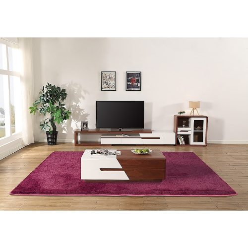 Floor Rugs Large Shaggy Rug Area Carpet Bedroom Living Room Mat – 230 x 160 cm, Burgundy