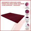 Floor Rugs Large Shaggy Rug Area Carpet Bedroom Living Room Mat – 230 x 160 cm, Burgundy