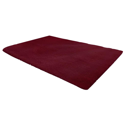 Floor Rugs Large Shaggy Rug Area Carpet Bedroom Living Room Mat – 230 x 160 cm, Burgundy