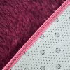 Floor Rugs Large Shaggy Rug Area Carpet Bedroom Living Room Mat – 230 x 160 cm, Burgundy