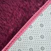 Floor Rugs Large Shaggy Rug Area Carpet Bedroom Living Room Mat – 230 x 160 cm, Burgundy