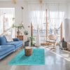 Floor Rugs Large Shaggy Rug Area Carpet Bedroom Living Room Mat – 200 x 140 cm, Turquoise