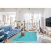 Floor Rugs Large Shaggy Rug Area Carpet Bedroom Living Room Mat – 230 x 200 cm, Turquoise