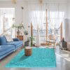 Floor Rugs Large Shaggy Rug Area Carpet Bedroom Living Room Mat – 230 x 200 cm, Turquoise