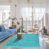 Floor Rugs Large Shaggy Rug Area Carpet Bedroom Living Room Mat – 230 x 200 cm, Turquoise