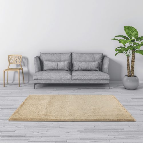 Floor Rugs Large Shaggy Rug Area Carpet Bedroom Living Room Mat – 200 x 140 cm, Beige