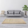 Floor Rugs Large Shaggy Rug Area Carpet Bedroom Living Room Mat – 200 x 140 cm, Beige