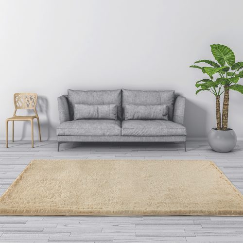 Floor Rugs Large Shaggy Rug Area Carpet Bedroom Living Room Mat – 230 x 160 cm, Beige