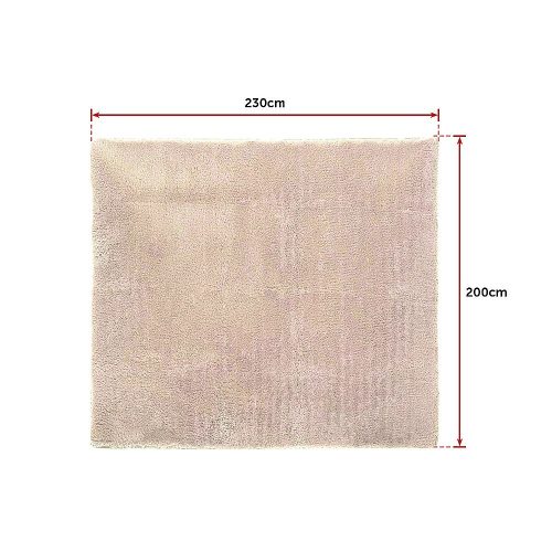 Floor Rugs Large Shaggy Rug Area Carpet Bedroom Living Room Mat – 230 x 200 cm, Beige