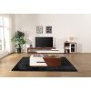 Floor Rugs Large Shaggy Rug Area Carpet Bedroom Living Room Mat – 200 x 140 cm, Black