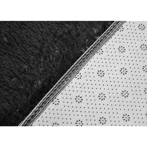 Floor Rugs Large Shaggy Rug Area Carpet Bedroom Living Room Mat – 200 x 140 cm, Black