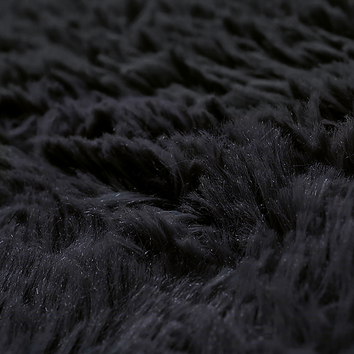 Floor Rugs Large Shaggy Rug Area Carpet Bedroom Living Room Mat – 200 x 140 cm, Black