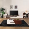 Floor Rugs Large Shaggy Rug Area Carpet Bedroom Living Room Mat – 200 x 140 cm, Black
