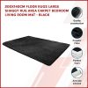 Floor Rugs Large Shaggy Rug Area Carpet Bedroom Living Room Mat – 200 x 140 cm, Black