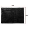 Floor Rugs Large Shaggy Rug Area Carpet Bedroom Living Room Mat – 200 x 140 cm, Black