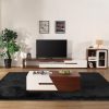Floor Rugs Large Shaggy Rug Area Carpet Bedroom Living Room Mat – 230 x 160 cm, Black