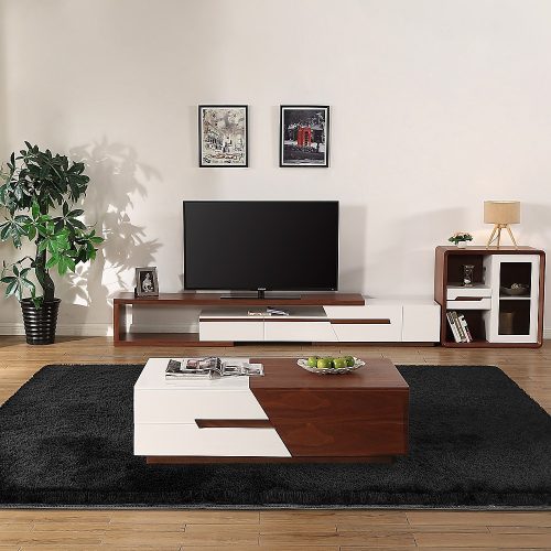 Floor Rugs Large Shaggy Rug Area Carpet Bedroom Living Room Mat – 230 x 160 cm, Black