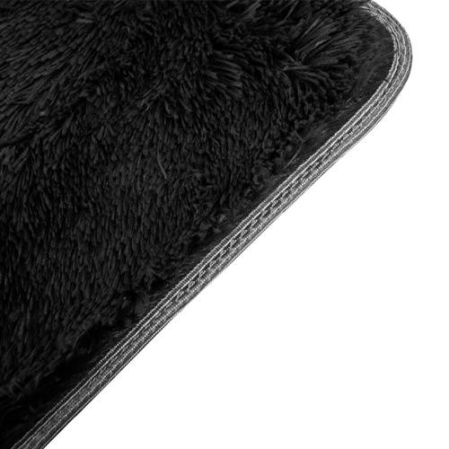 Floor Rugs Large Shaggy Rug Area Carpet Bedroom Living Room Mat – 230 x 160 cm, Black