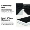 Floor Rugs Large Shaggy Rug Area Carpet Bedroom Living Room Mat – 230 x 200 cm, Black