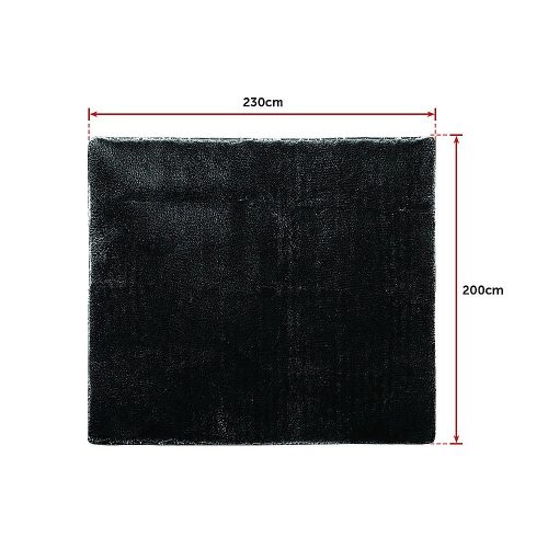 Floor Rugs Large Shaggy Rug Area Carpet Bedroom Living Room Mat – 230 x 200 cm, Black