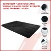 Floor Rugs Large Shaggy Rug Area Carpet Bedroom Living Room Mat – 230 x 200 cm, Black