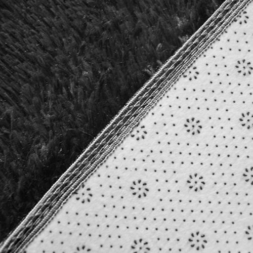 Floor Rugs Large Shaggy Rug Area Carpet Bedroom Living Room Mat – 230 x 200 cm, Black