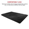 Floor Rugs Large Shaggy Rug Area Carpet Bedroom Living Room Mat – 230 x 200 cm, Black