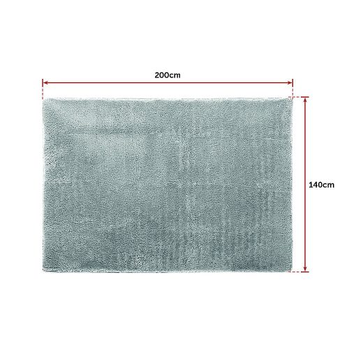Floor Rugs Large Shaggy Rug Area Carpet Bedroom Living Room Mat – 200 x 140 cm, Grey