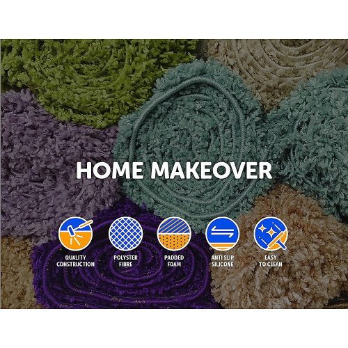 Floor Rugs Large Shaggy Rug Area Carpet Bedroom Living Room Mat – 200 x 140 cm, Grey