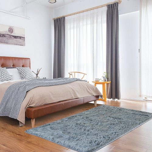 Floor Rugs Large Shaggy Rug Area Carpet Bedroom Living Room Mat – 230 x 160 cm, Grey