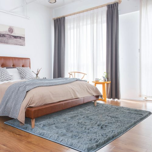 Floor Rugs Large Shaggy Rug Area Carpet Bedroom Living Room Mat – 230 x 200 cm, Grey