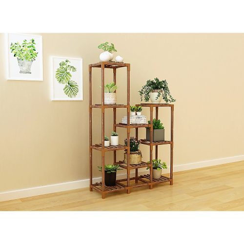 Indoor Outdoor Garden Plant Stand Planter Flower Pot Shelf Wooden Shelving