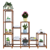Indoor Outdoor Garden Plant Stand Planter Flower Pot Shelf Wooden Shelving – 12 Shelves