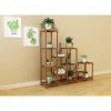 Indoor Outdoor Garden Plant Stand Planter Flower Pot Shelf Wooden Shelving – 12 Shelves