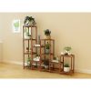 Indoor Outdoor Garden Plant Stand Planter Flower Pot Shelf Wooden Shelving – 12 Shelves