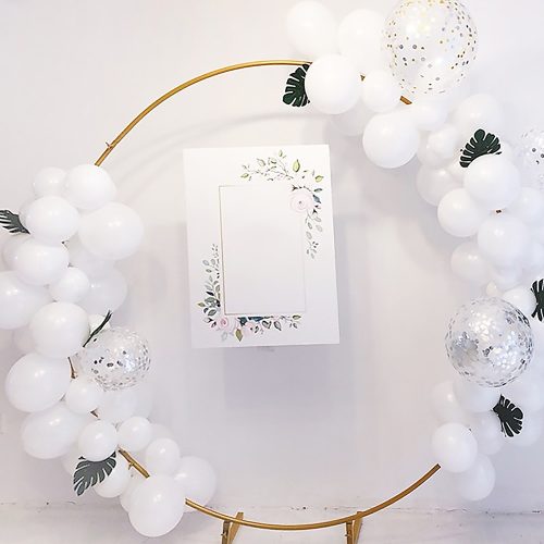 2M Wedding Hoop Round Circle Arch Backdrop Flower Display Stand Frame Background. – Gold