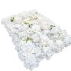 Artificial Flower Wall Backdrop Panel 40cm X 60cm Mixed Flowers – Green and White