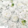 Artificial Flower Wall Backdrop Panel 40cm X 60cm Mixed Flowers – Green and White