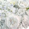 Artificial Flower Wall Backdrop Panel 40cm X 60cm Mixed Flowers – Green and White