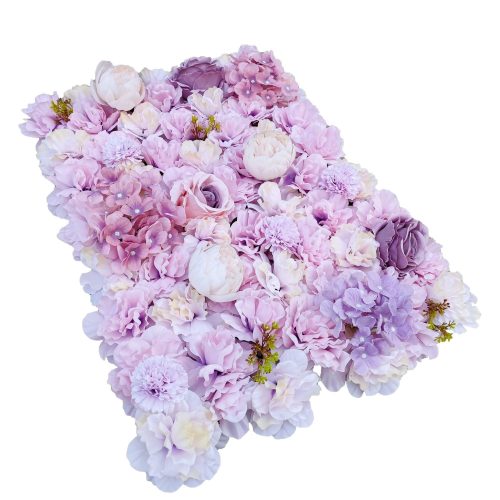 Artificial Flower Wall Backdrop Panel 40cm X 60cm Mixed Flowers – Pink