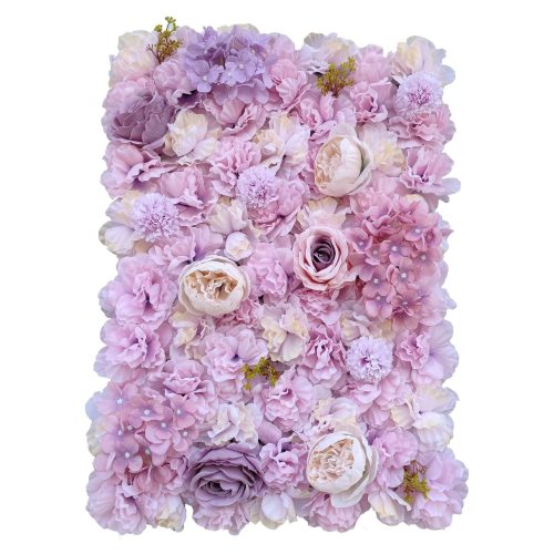 Artificial Flower Wall Backdrop Panel 40cm X 60cm Mixed Flowers – Pink