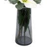 Premium Faux Lily In Glass Vase (Artificial Tiger Lily Arrangement) – Green and White