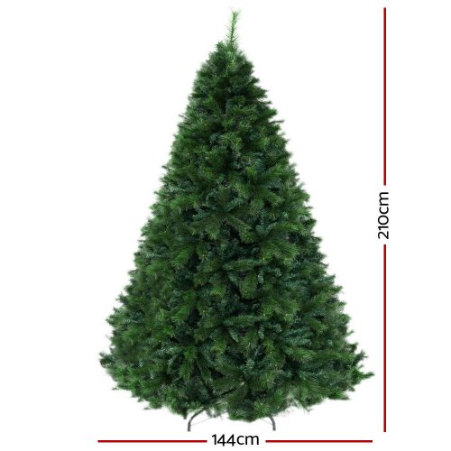 Jingle Jollys Christmas Tree Xmas Trees Decorations Pine-Needle Tips – 7ft – 1584 Tips