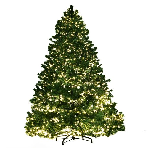 Jingle Jollys Christmas Tree Xmas Tree with LED Lights Warm White – 7ft – 3000 LED