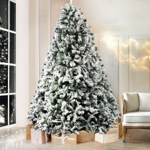 Jingle Jollys Christmas Tree Xmas Trees Decorations Snowy Tips – 8ft – 1500 Tips