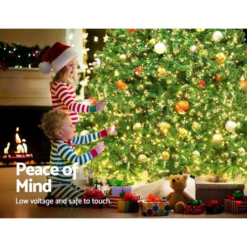 Jingle Jollys Christmas Tree Xmas Tree with LED Lights Warm White – 8ft – 3190 LED