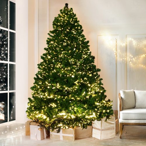 Jingle Jollys Christmas Tree Xmas Tree with LED Lights Warm White – 8ft – 3190 LED